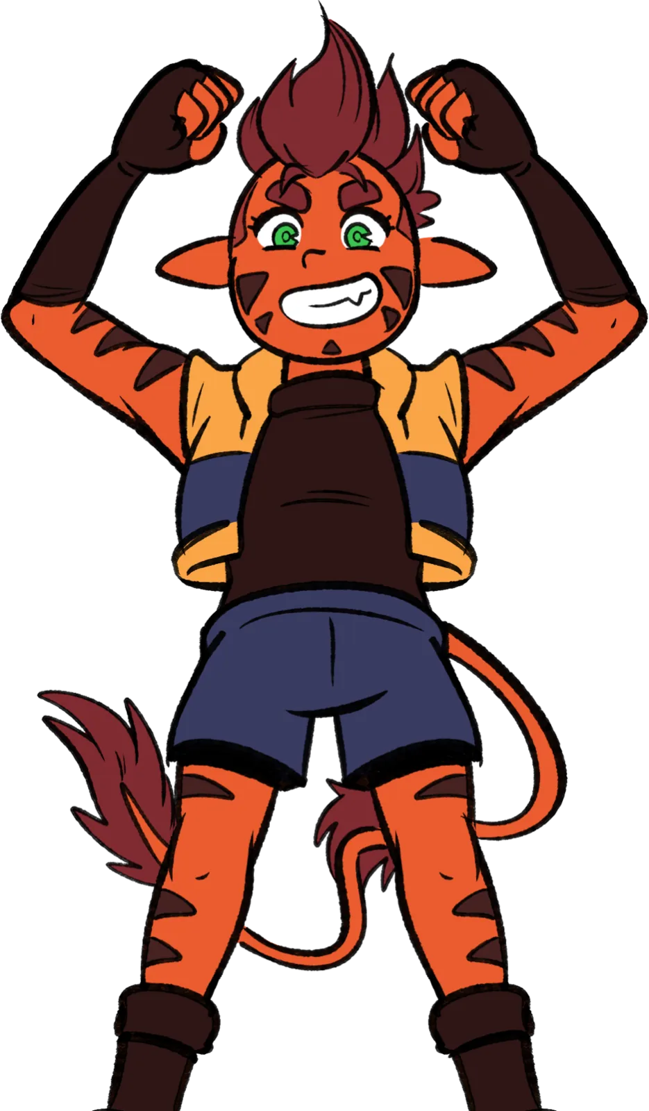 Emmy in a Starforce superhero pose